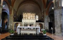 Ancona of the Passion painting inside the Basilica of Sant'Eustorgio in Milan