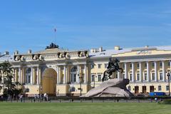 Admiralty Embankment of Neva River in Saint Petersburg