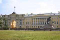 Equestrian statue of Tsar Peter the Great in Saint Petersburg