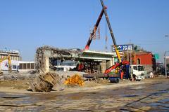 Zhongxiao Bridge Beimen Ramp demolition day 3