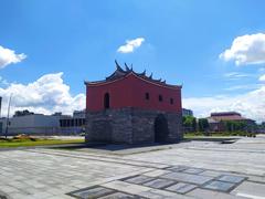 Taoyuan MRT Taipei Station, North Gate of Taipei, former Mitsui & Co. Taipei Warehouse, and Taiwan Railway Administration Taipei Station