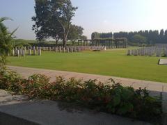 MADRAS War Cemetery memorial walls and gravestones