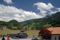 Scenic view of Charmey village nestled in the Swiss Alps