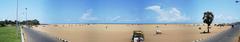 Panoramic view of Marina Beach in Chennai