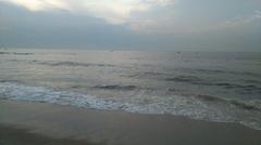 Cloudy Marina Beach in Chennai