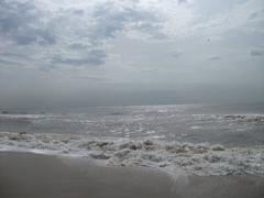 view of the Bay of Bengal from Marina Beach in Chennai