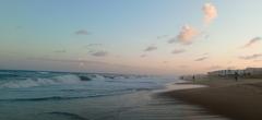 Marina Beach in Chennai with sandy shore and blue waters