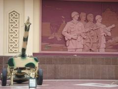 October War Panorama exhibit mural and cannon in Cairo