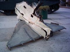 Wreckage of an Israeli Air Force A-4 Skyhawk