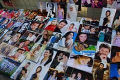 photo postcards of various Egyptian and international celebrities on sale in Cairo