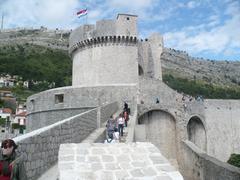 a scenic view of Dubrovnik with historic buildings and the Adriatic Sea