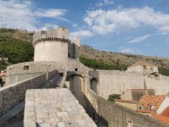 View from Dubrovnik city walls toward Minčeta Fortress