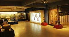 Gallery in Manjusha museum showcasing decorative arts