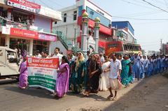 Rally preceding the Bharat Nirman Public Information Campaign in Mannarkkad, Kerala on January 29, 2013