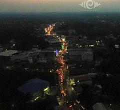 Night view of Mannarkkad city from municipal bus stand area