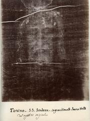 Photograph of the Shroud of Turin taken by Secondo Pia in 1898