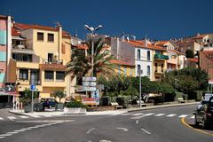 Banyuls-sur-Mer waterfront with boats and buildings