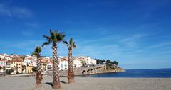 northern end of Banyuls-sur-Mer beach in winter