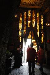 main entrance from inside of the Anahuacalli Museum in Mexico City