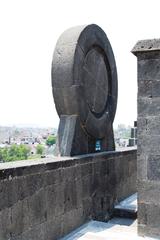 Sun disk on the roof of the Anahuacalli Museum in Mexico City