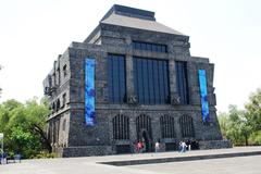 Main building of the Anahuacalli Museum in Coyoacan, Mexico City