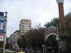 modern building with glass facade and unique design in Sofia, Bulgaria