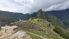 Machu Picchu with mountainous backdrop in December 2023