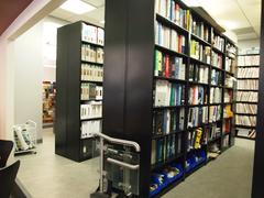 Bookshelves full of books