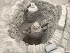 Human burials found on the second platform or ancestors' plaza at Huaca Pucllana