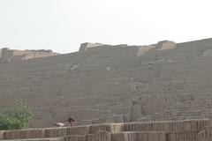 view of Huaca Pucllana pyramid in Lima, Peru