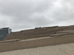 Panoramic view of Huaca Pucllana's third platform