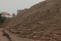 side wall details of Huaca Pucllana with mud bricks