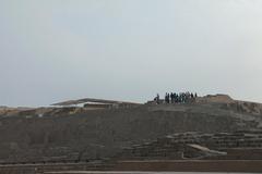 tourists visiting Huaca Pucllana