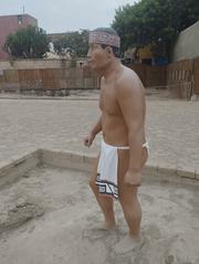 Statue at Huaca Pucllana archaeological site