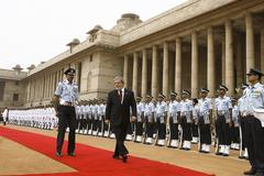 President Luiz Inácio Lula da Silva at official ceremony in India