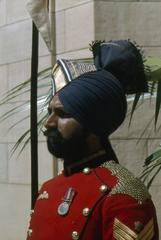 guard standing at post outside Rashtrapati Bhavan