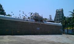 Marundeeswarar Temple tower with intricate carvings