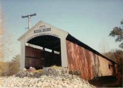 Mecca Covered Bridge in a scenic rural setting