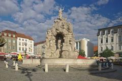 Kašna Parnas fountain at Zelný trh in Brno on a sunny day