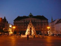 aerial view of Brno city center