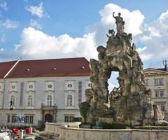 Buildings at Krautmarkt in Brno