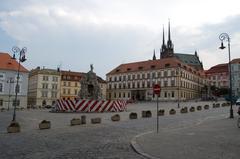 Brno city center with historical buildings