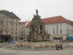 Zelný trh and Parnas fountain in Brno