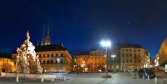 Zelný trh square at night in Brno