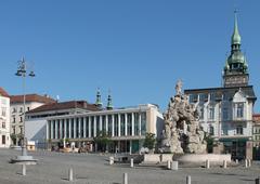 Zelný trh square in Brno bustling with people