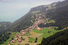 Aerial view of Beatenberg in Switzerland