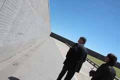 Mauricio Macri touring Parque de la Memoria in Buenos Aires on March 30, 2012