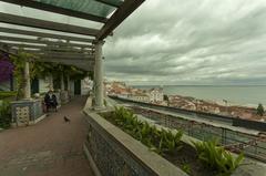 Panoramic view of Lisbon with historic buildings and river