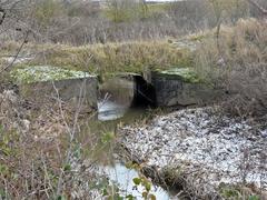 Culvert on Langley Brook at Middleton Lakes RSPB Reserve