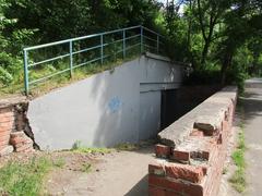 Entrance to Folimanka civil protection shelter in Praha 2-Vinohrady